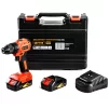 Шурупокрут акумуляторний GTM DS18/50BL, безщітковий + 2 АКБ і ЗП у кейсі - 1