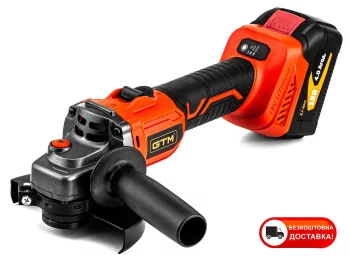 Болгарка акумуляторна GTM AGC18/125BL, 125мм, 2 АКБ по 4А*год, ЗП