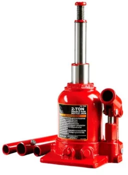 Домкрат пляшковий двоштоковий 4т (150-370мм) GTM TF0402