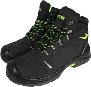 Черевики робочі розмір 42, високі, композит. носок, шкіра, чорні GTM SM-076 Active