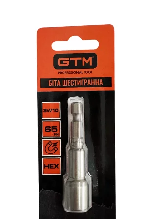 Біта-головка торцева шестигранна&nbsp;GTM SW10, 65 мм&nbsp;