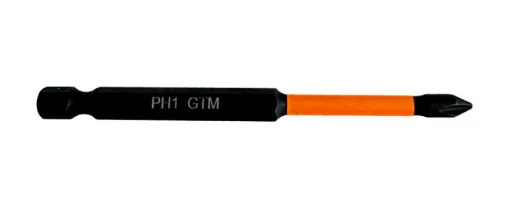 Бита ударная GTM PH1, 90 мм, из стали S2, 2 шт