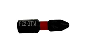 Бита ударная GTM PZ2, 25 мм, из стали S2, 2 шт.