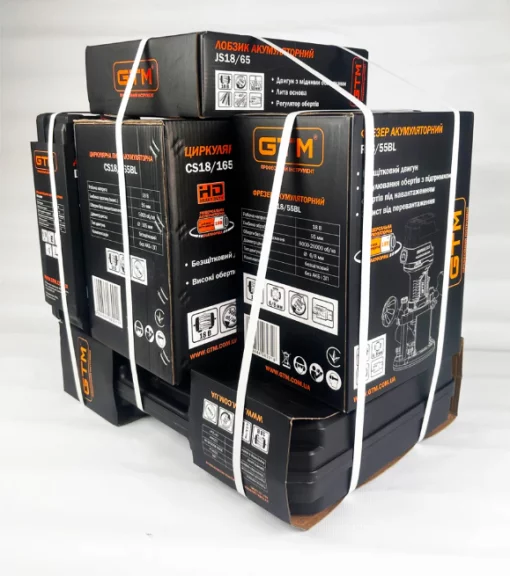 Набір акумуляторного інструменту GTM-18В (Шурупокрут, КШМ, Лобзик, Циркулярка, Фрезер)