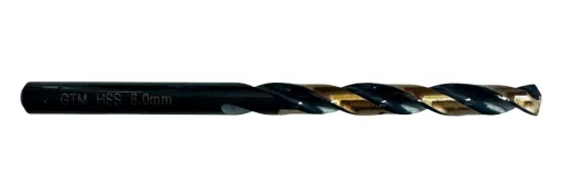 Сверло 6,0 мм GTM HSS-TiN 10шт с двойным покрытием