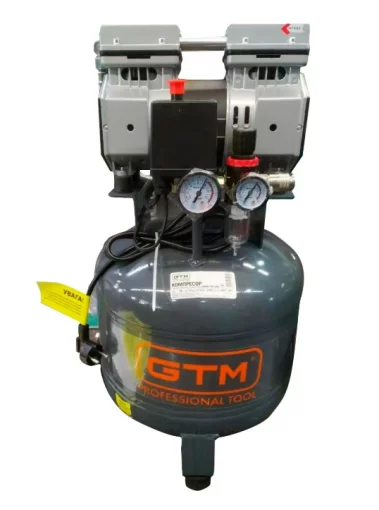 Компресор&nbsp;GTM KAWL750-30L,&nbsp;0,75кВт, 8бар, 220В,&nbsp;безмасляний, поршневий