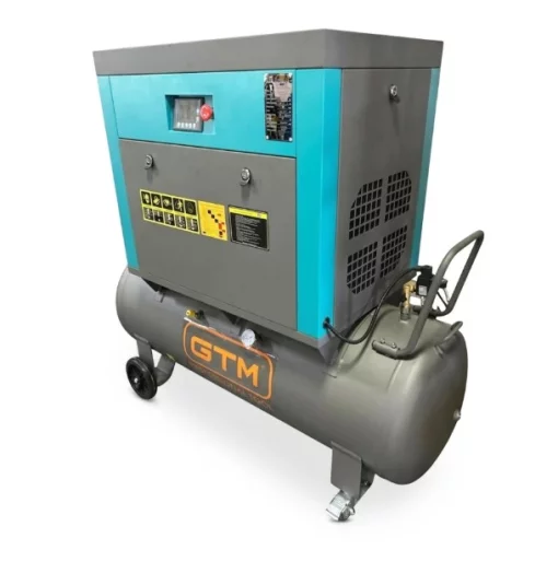 Компресор гвинтовий GTM DLG5.5V, 200 л, 680л/хв 5,5кВт 8бар, 380В, інвертор, кожухх