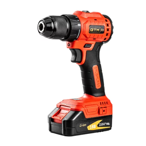 Шурупокрут акумуляторний GTM DS18/50BL, безщітковий + 2 АКБ і ЗП у кейсі