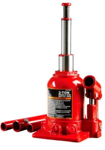 Домкрат пляшковий двоштоковий 2т (150-370мм) GTM TF0202