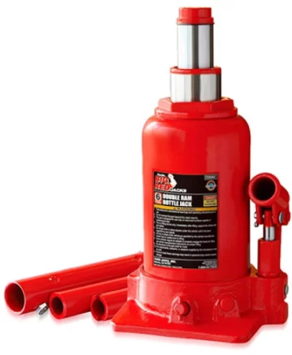 Домкрат пляшковий двоштоковий 6т (215-485мм) GTM TF0602