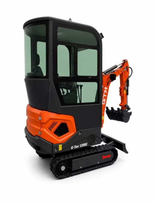 Мини-экскаватор GTM G-Tex 1200C, 1200 кг, 10,2 л.с., с кабиной