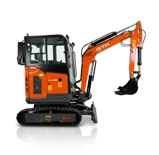 Мини-экскаватор GTM G-Tex 2500C, 2500 кг, 34 л.с., с кабиной