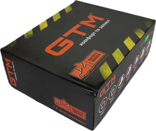 Черевики робочі розмір 44, високі, композит. носок, шкіра, чорні GTM SM-076 Active